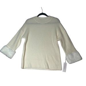 Liz Claiborne cream color Womens Sweater size Large Petit